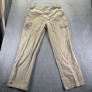 Chaps Pant Men 36x34 Beige Cotton Cargo Straight Classic Utility Workwear Travel
